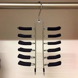 Closet Tie Hanger with belt loops non-slip